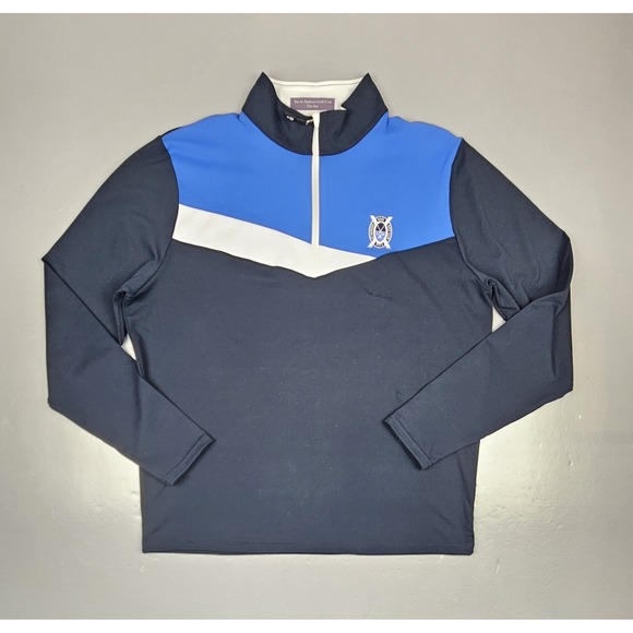 Murray Golf Pullover Mens Large. St. Andrews Golf Club Blue Qt. Zip Scottland UK - Picture 1 of 7